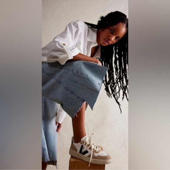 Free People We The Free Ripple Wide-Leg Cropped Jeans. NWT. 27 L - Picture 5 of 16